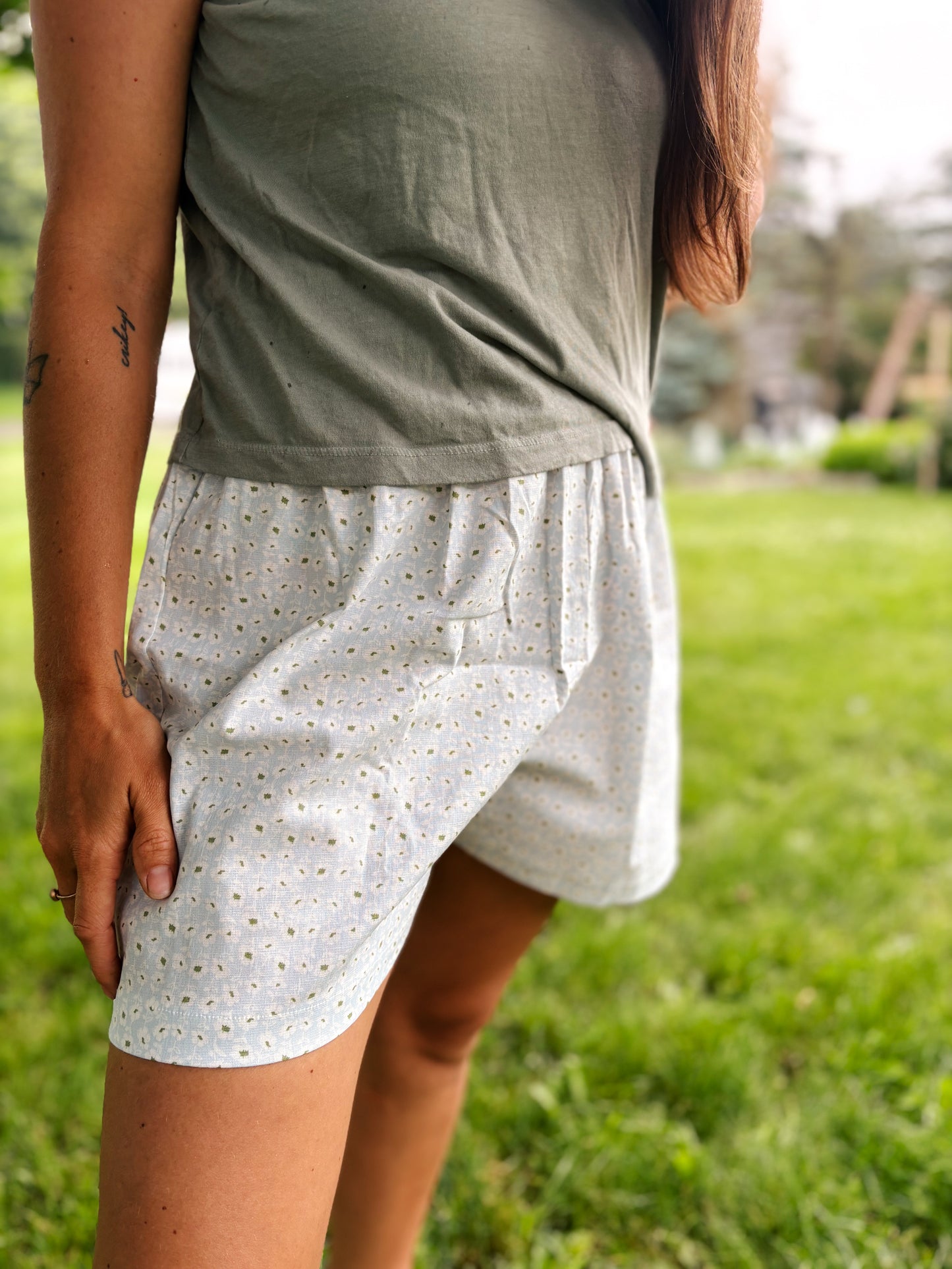 Floral Cotton Shorts