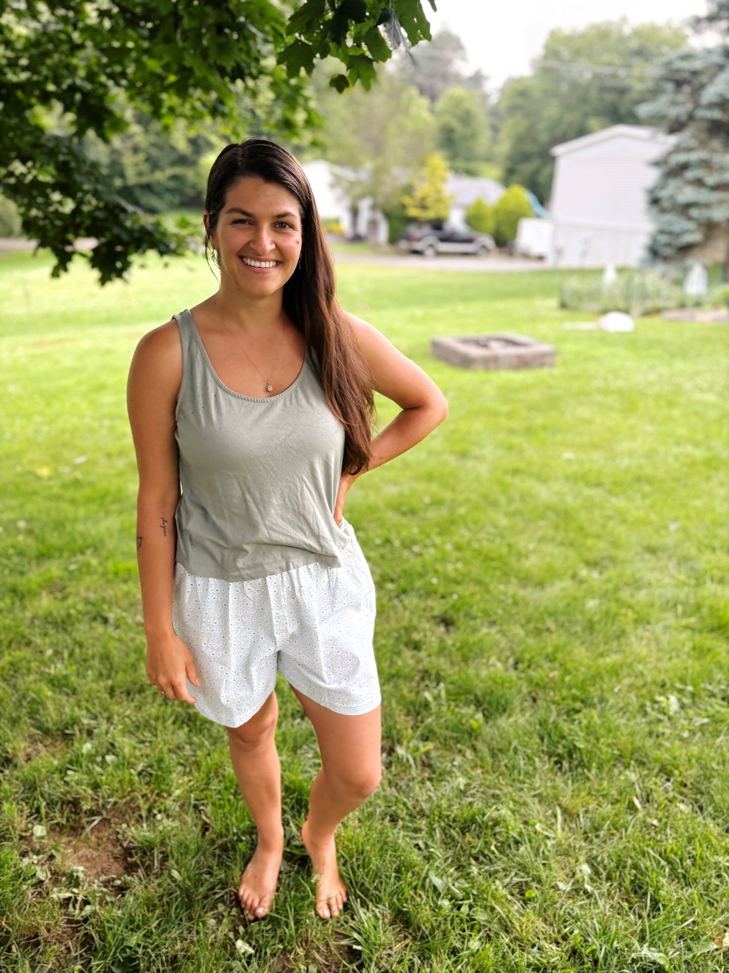 Floral Cotton Shorts