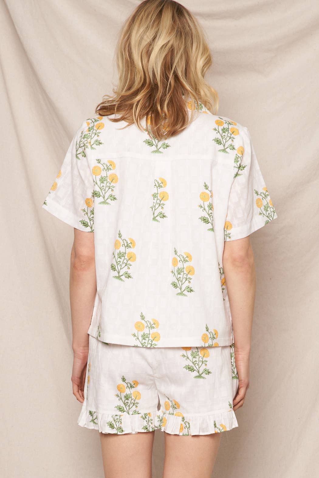 Flower Print Ruffle Shorts
