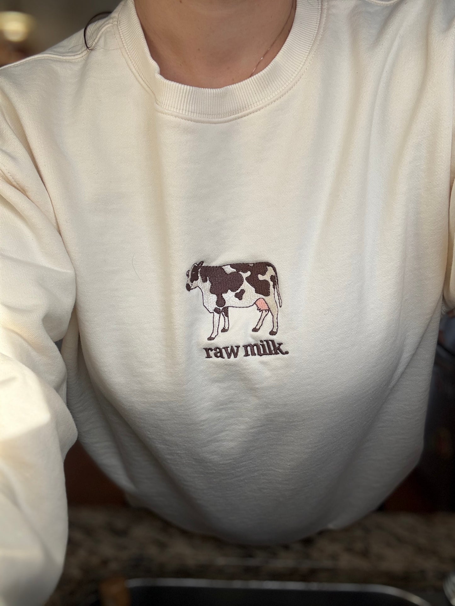 Raw Milk Organic Cotton Crew