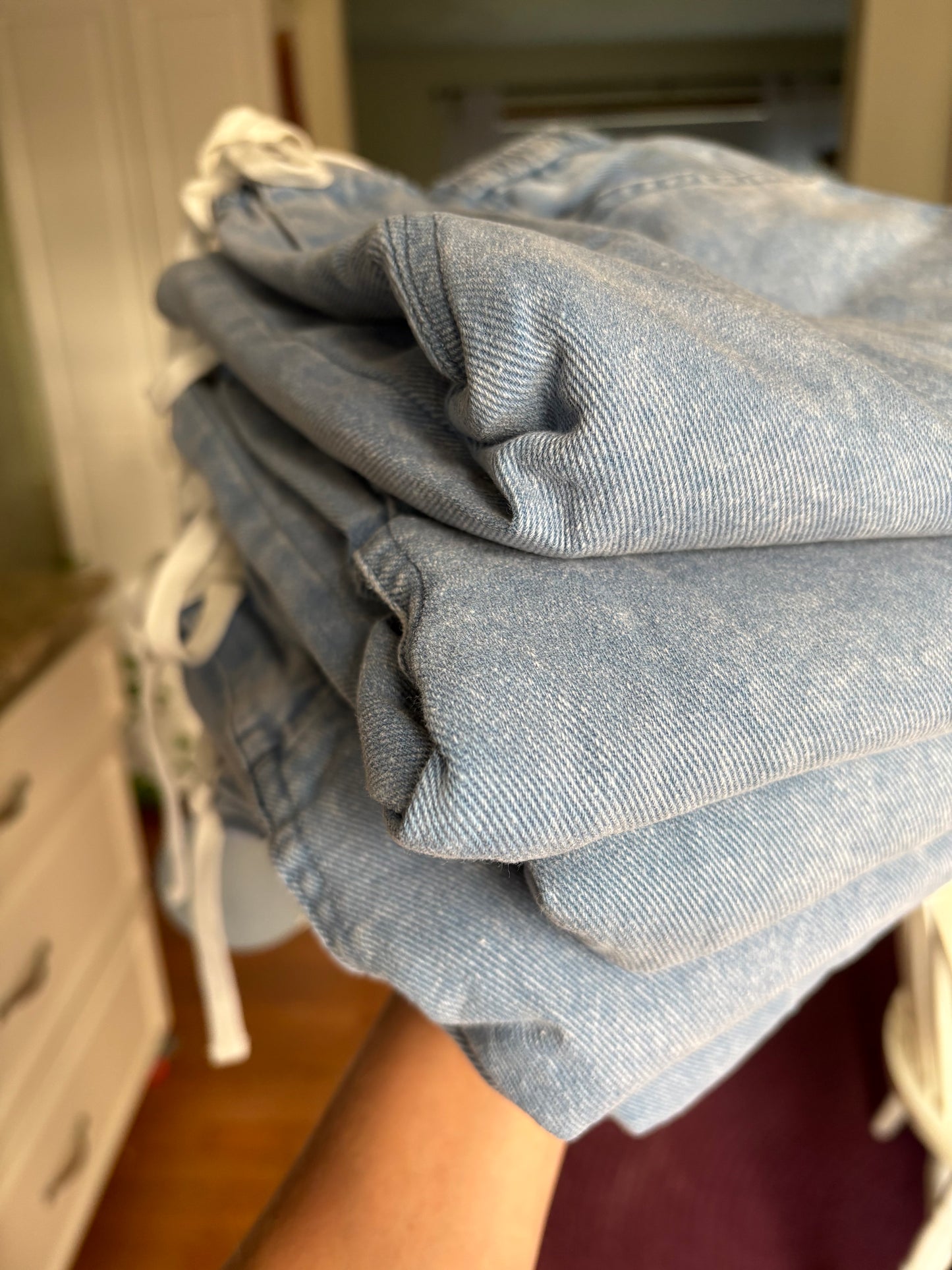 Wide Leg Denim Pants