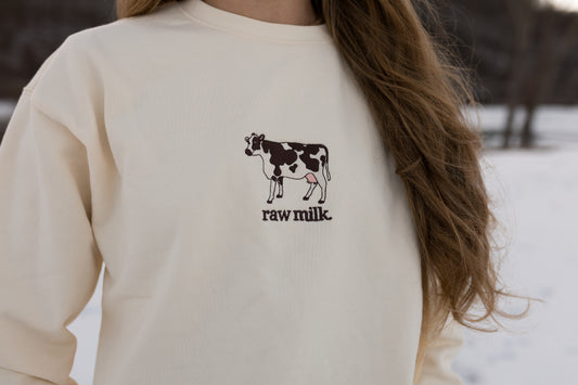 Raw Milk Organic Cotton Crew