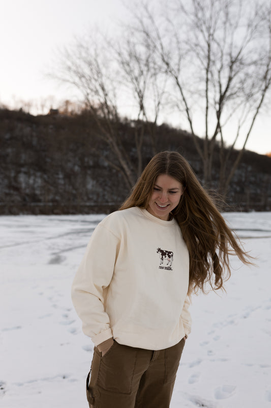 Raw Milk Organic Cotton Crew