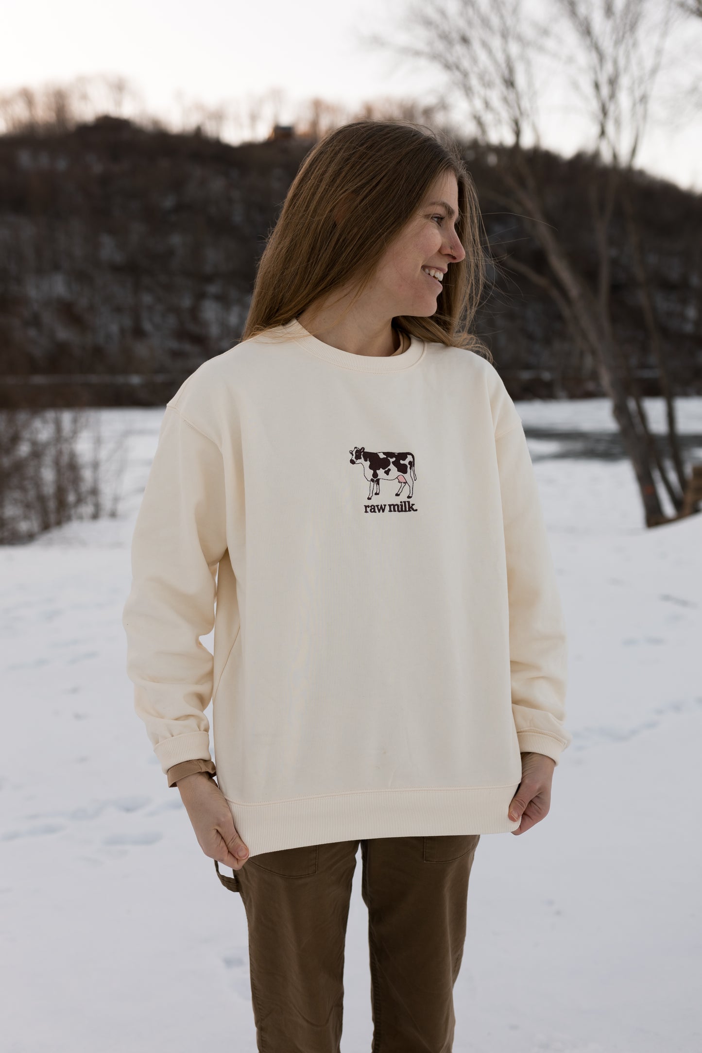 Raw Milk Organic Cotton Crew