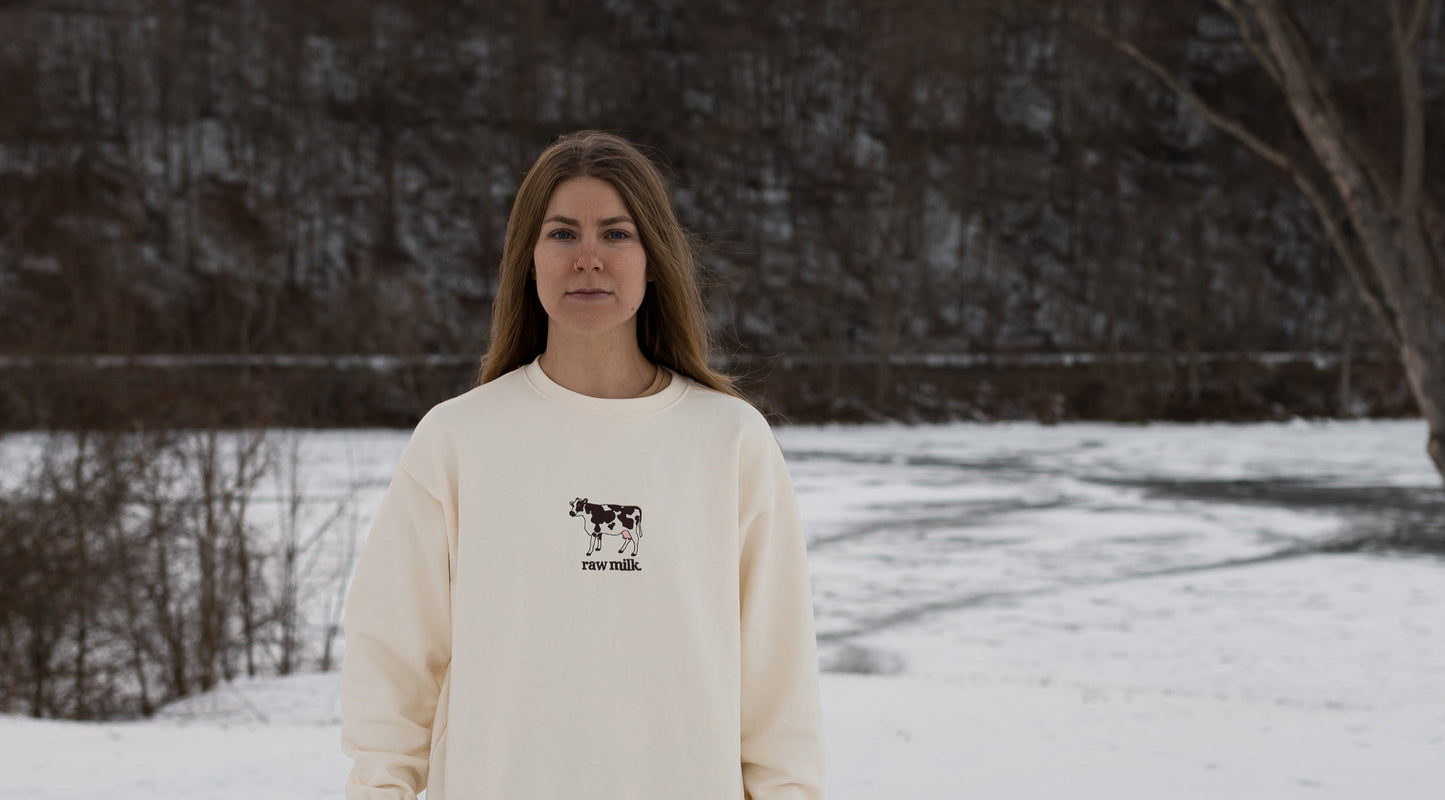 Raw Milk Organic Cotton Crew