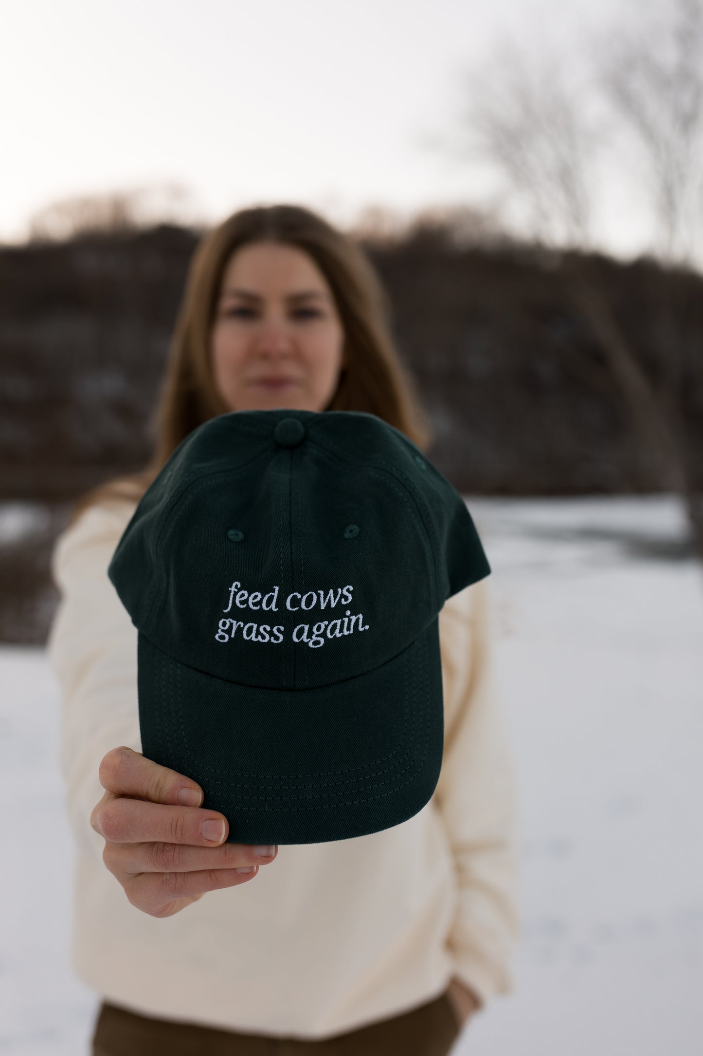 Feed Cows Grass Again Hat