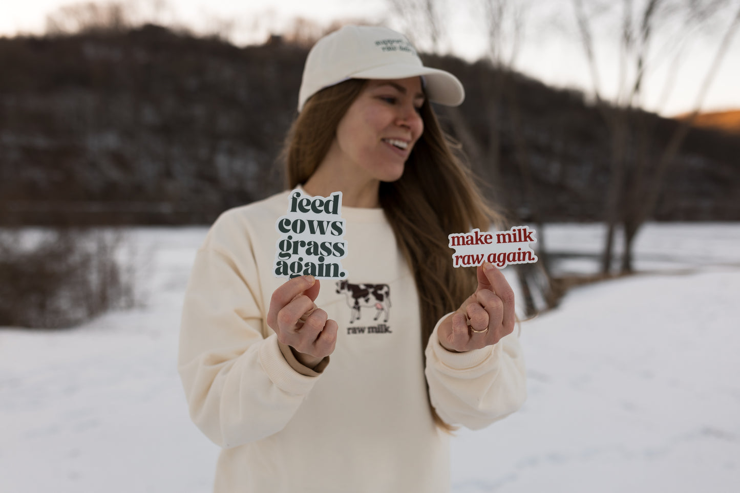 Feed Cows Grass Again Sticker