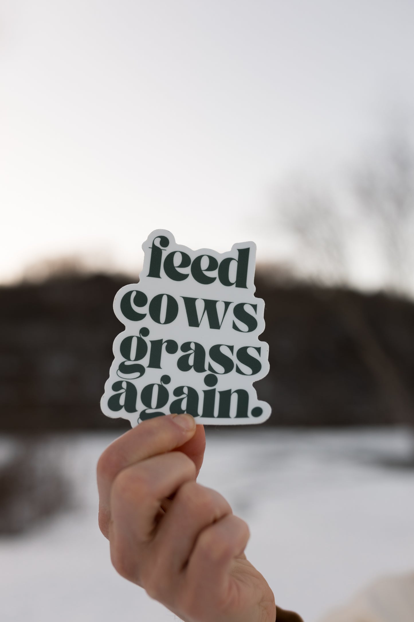 Feed Cows Grass Again Sticker