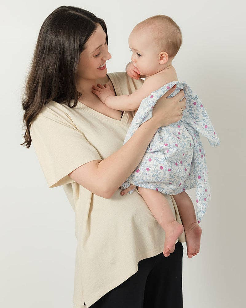 Everywhere Nursing & Maternity V-Neck Tee - Oatmeal