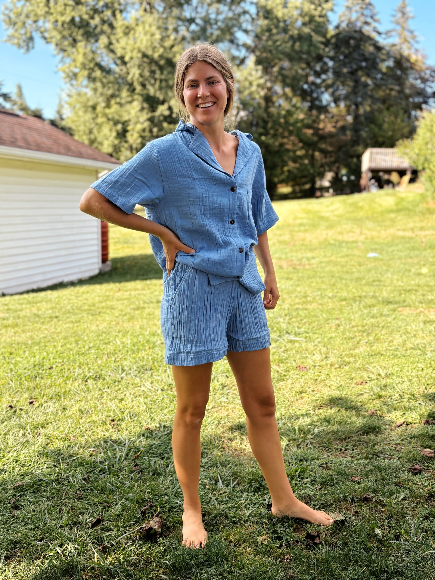 Sandy Blue Cotton Set