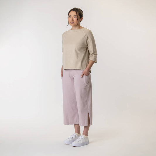 Lavender Organic Cotton Gaucho Pant
