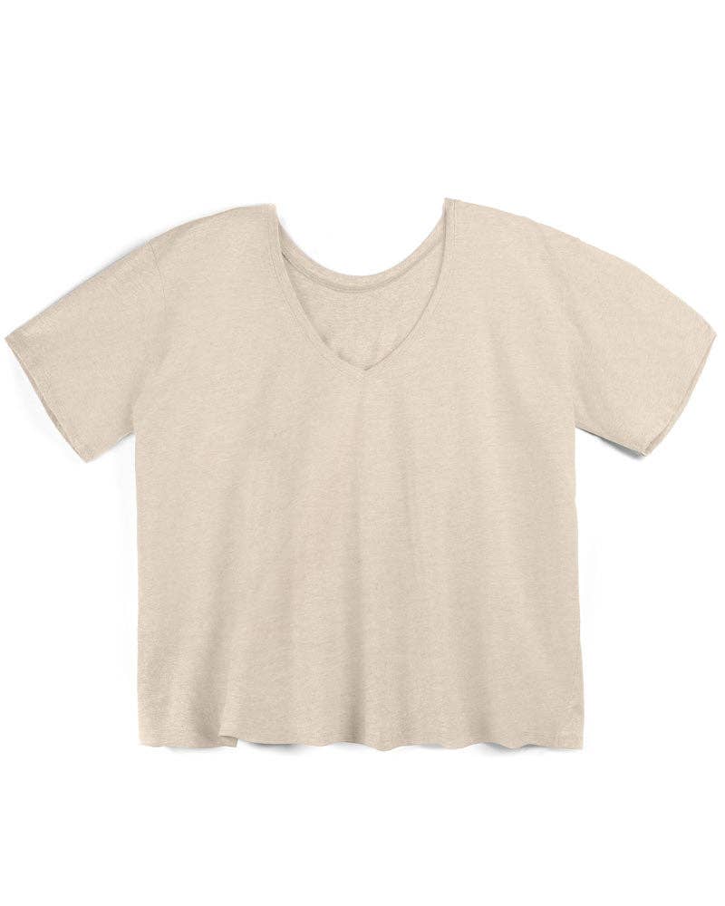 Everywhere Nursing & Maternity V-Neck Tee - Oatmeal