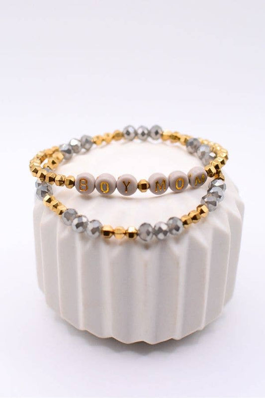 Boy Mom Bracelet Set