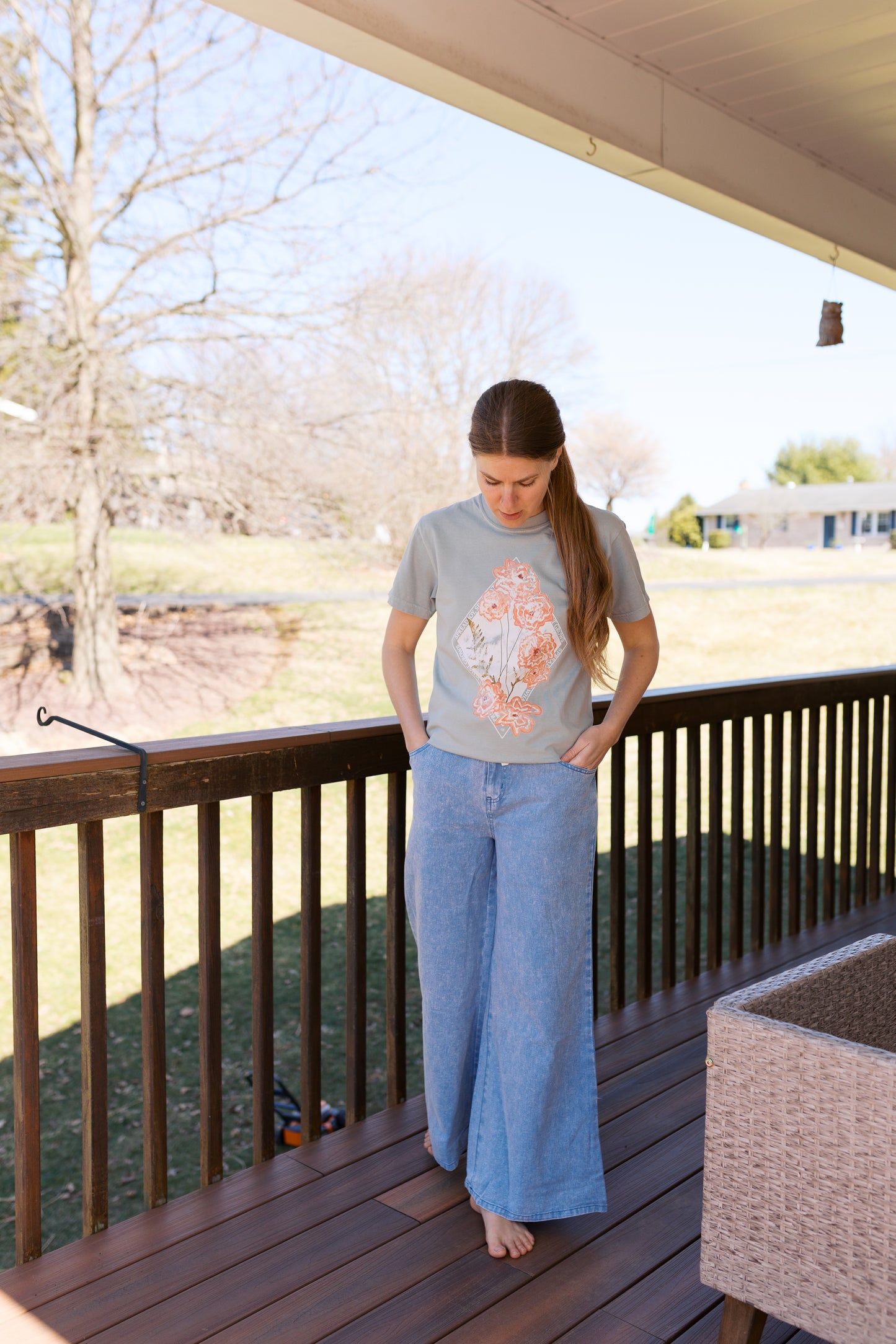 Wide Leg Denim Pants