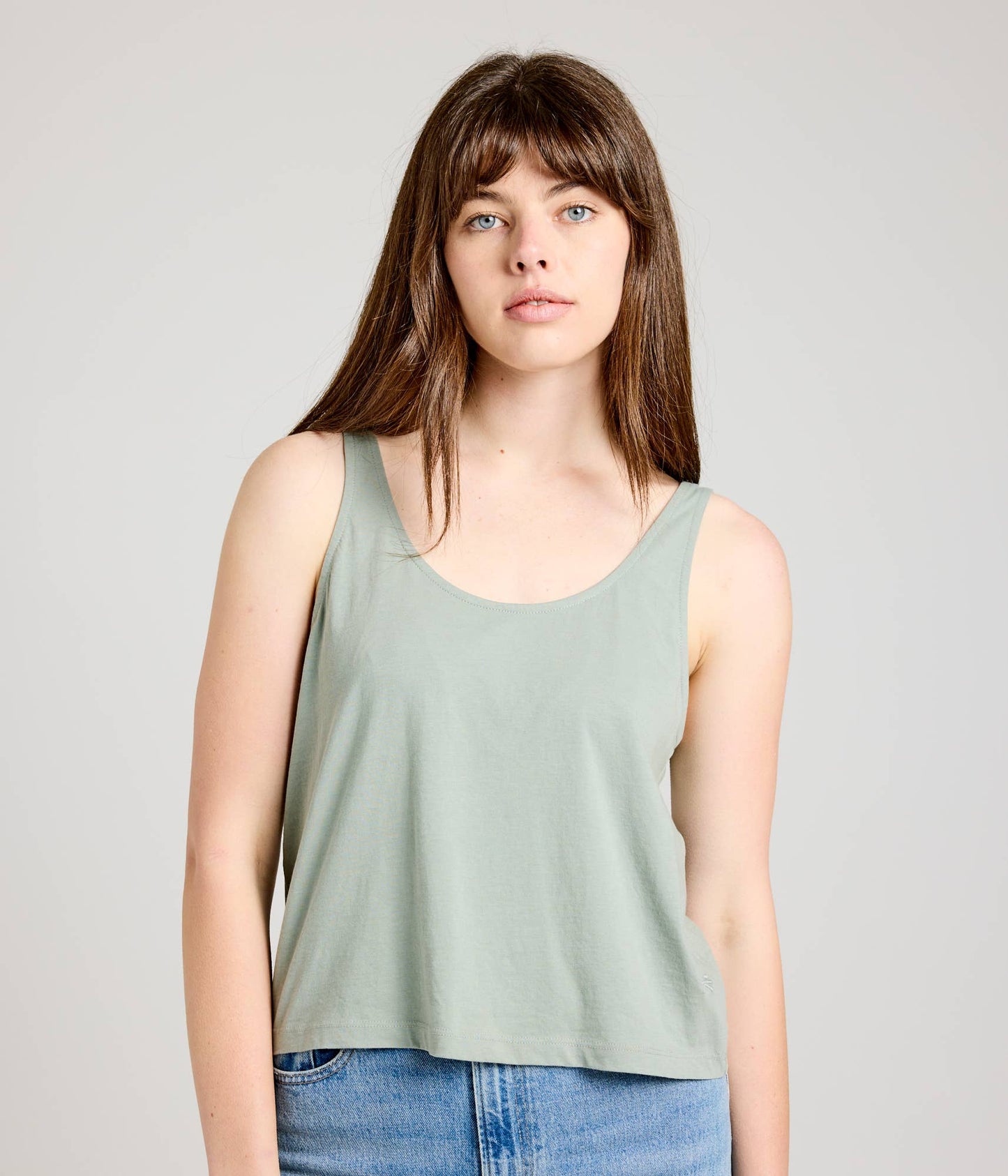 Organic Cotton Boxy Tank – Mom Crop Fit