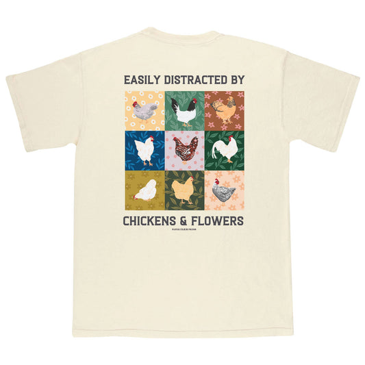 Chicken & Flowers Graphic Tee