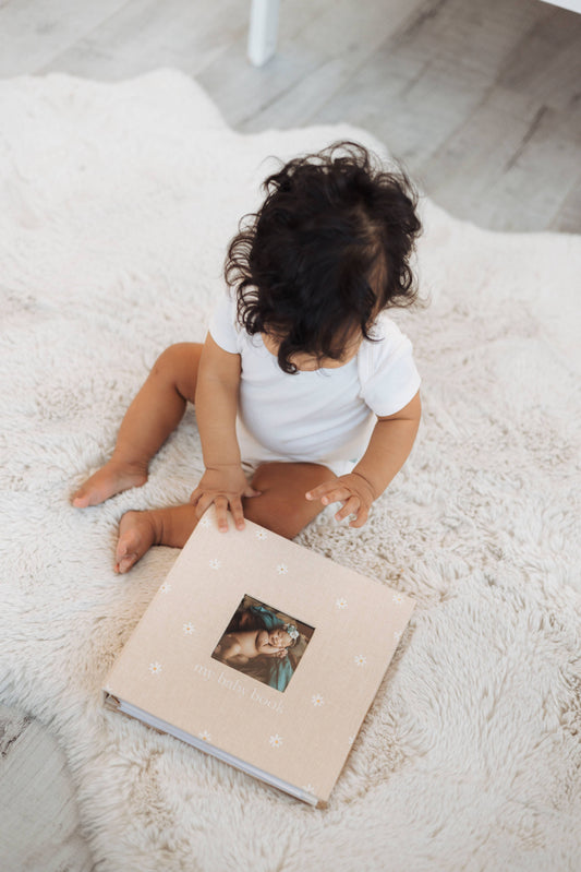 Linen Baby Memory Book