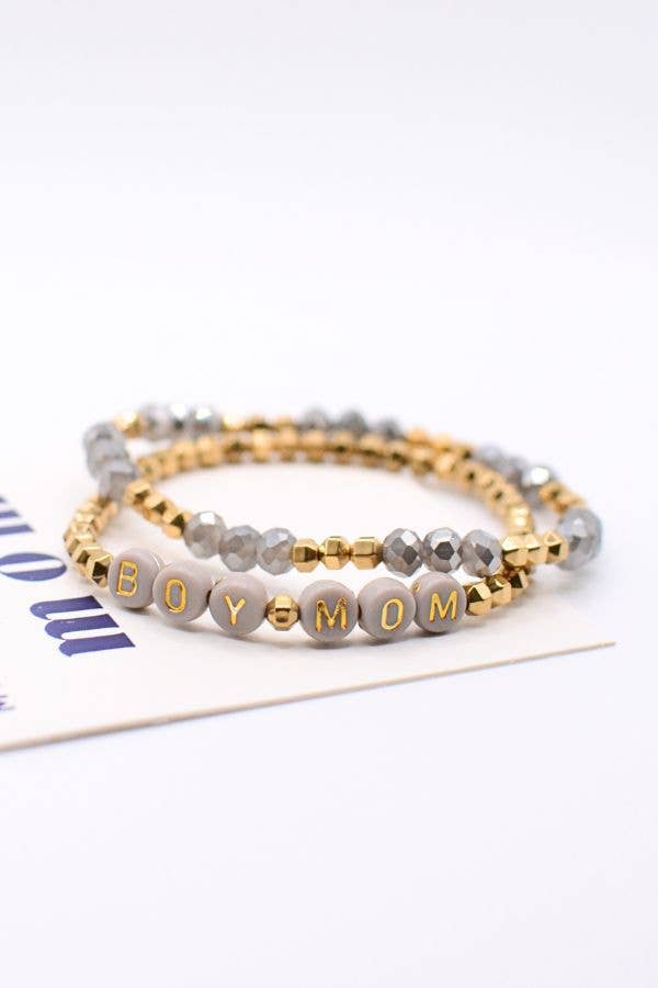 Boy Mom Bracelet Set