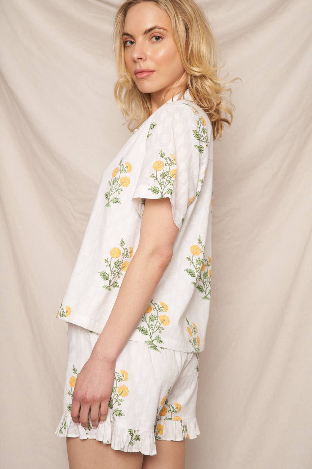 Flower Print Button Down