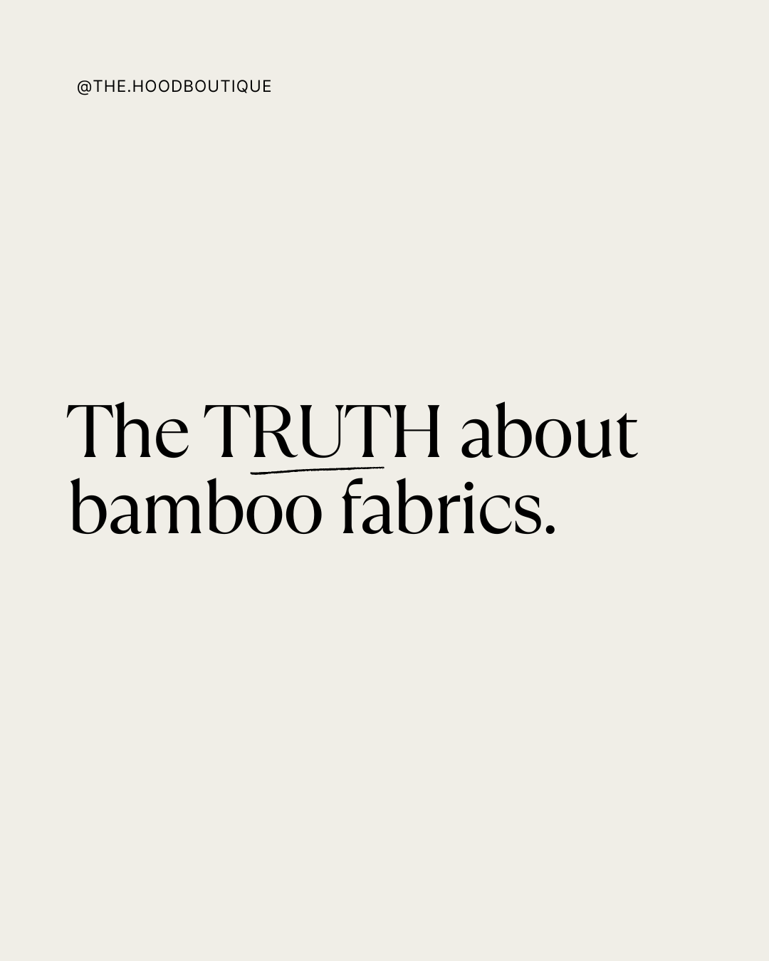 The Truth About Bamboo Fabrics