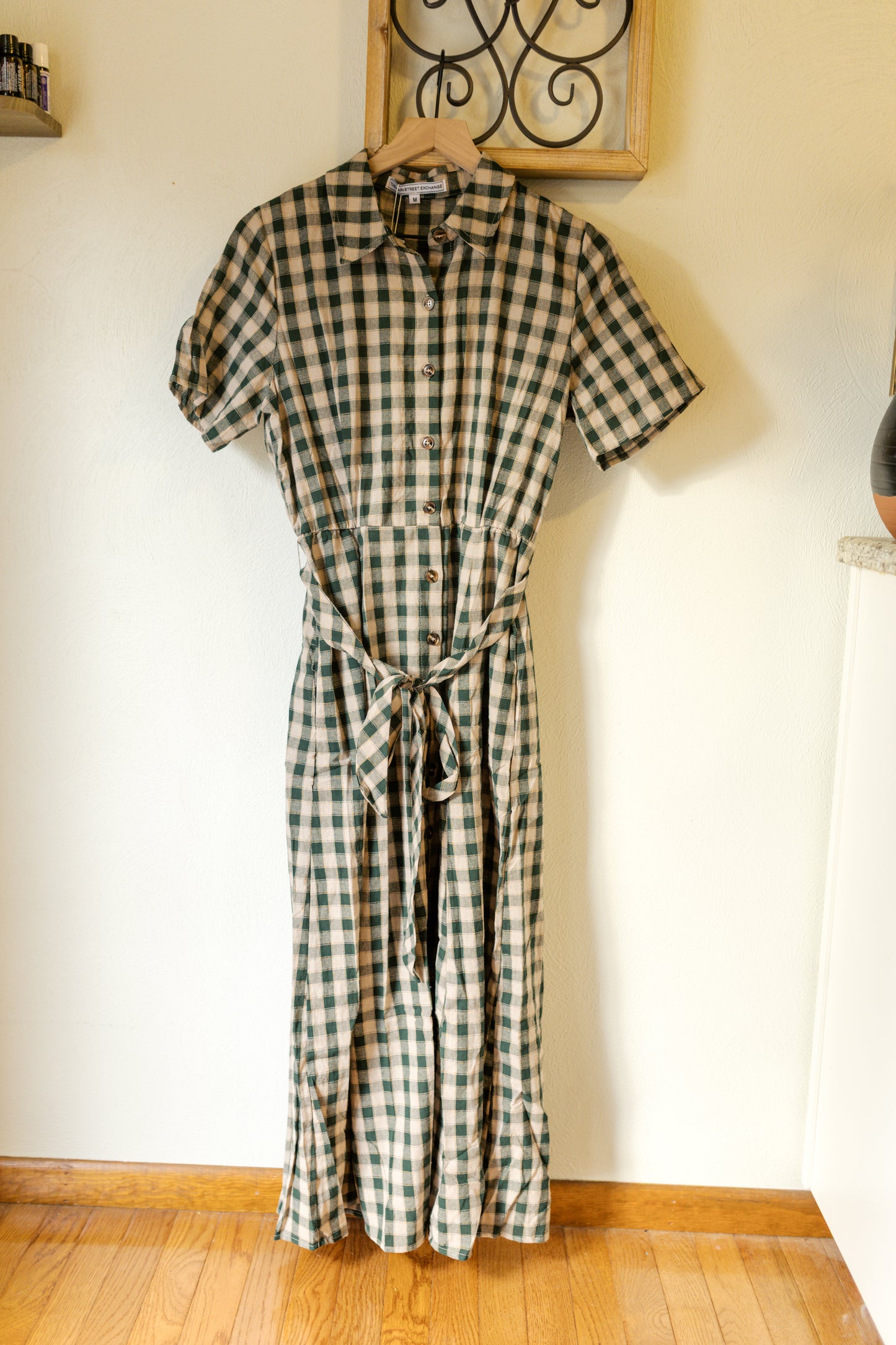 Gingham Cotton Shirtdress