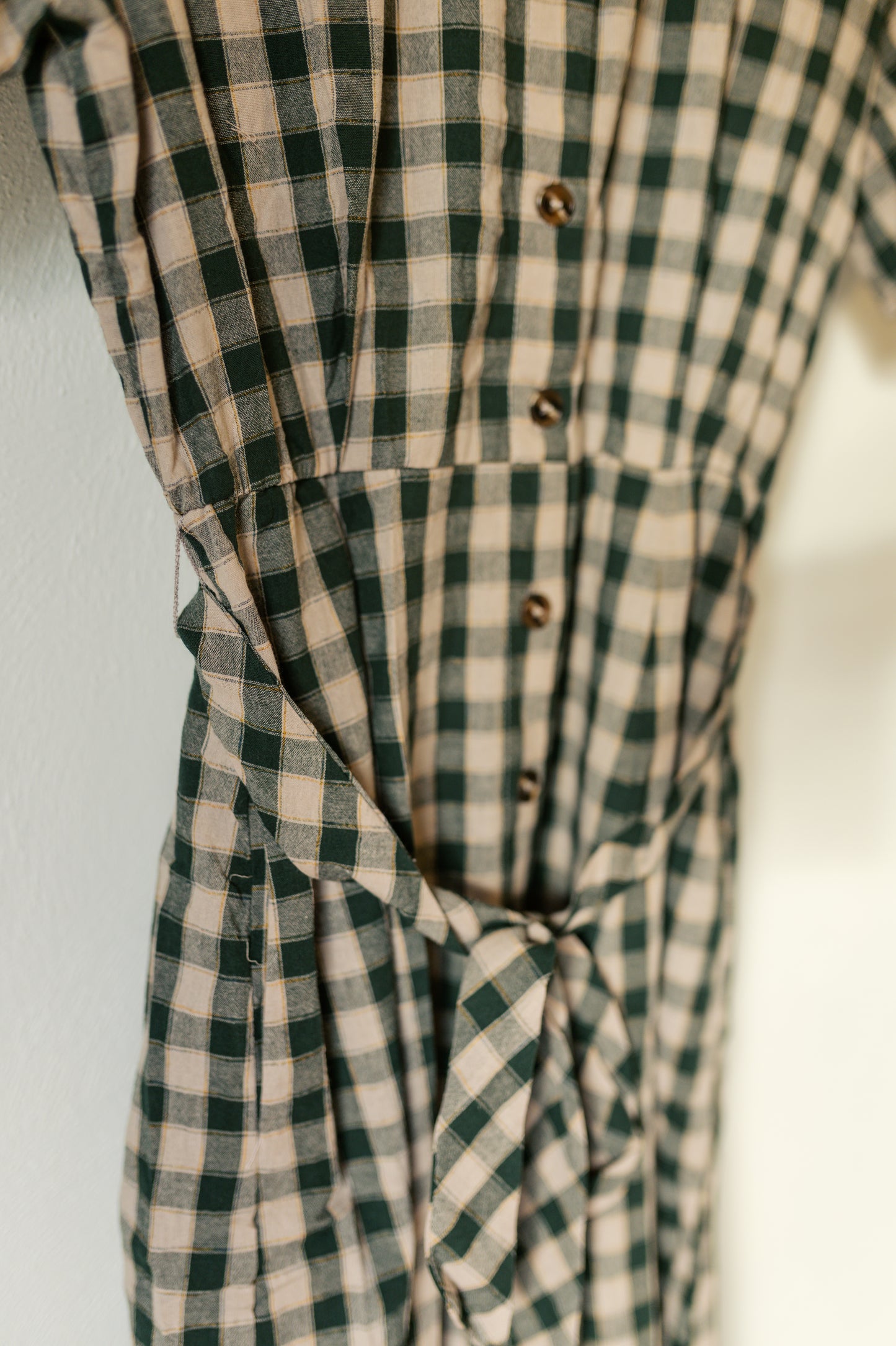 Gingham Cotton Shirtdress