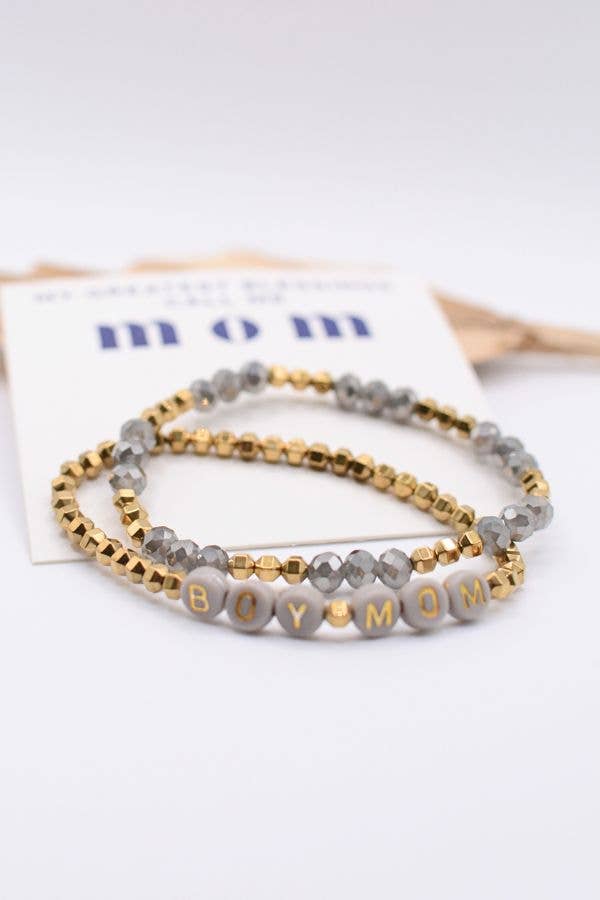 Boy Mom Bracelet Set