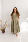 Woven Cut Out Midi Dress