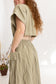 Woven Cut Out Midi Dress