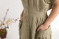 Woven Cut Out Midi Dress