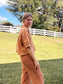 Mom Crop Cotton Gauze Boxy Button Down