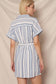 Striped Button Down Mini Shirt Dress