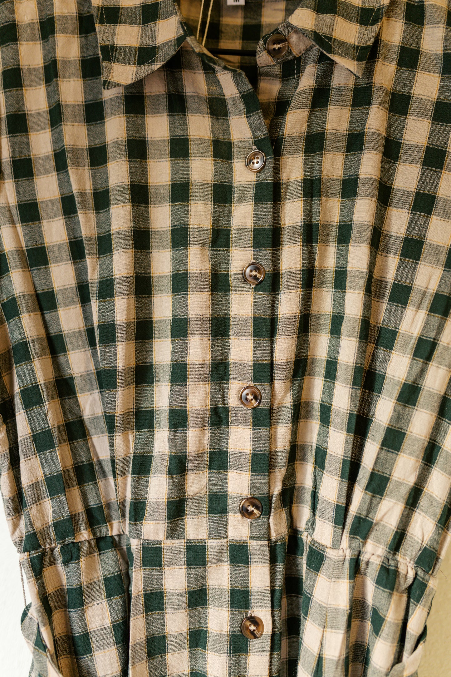 Gingham Cotton Shirtdress