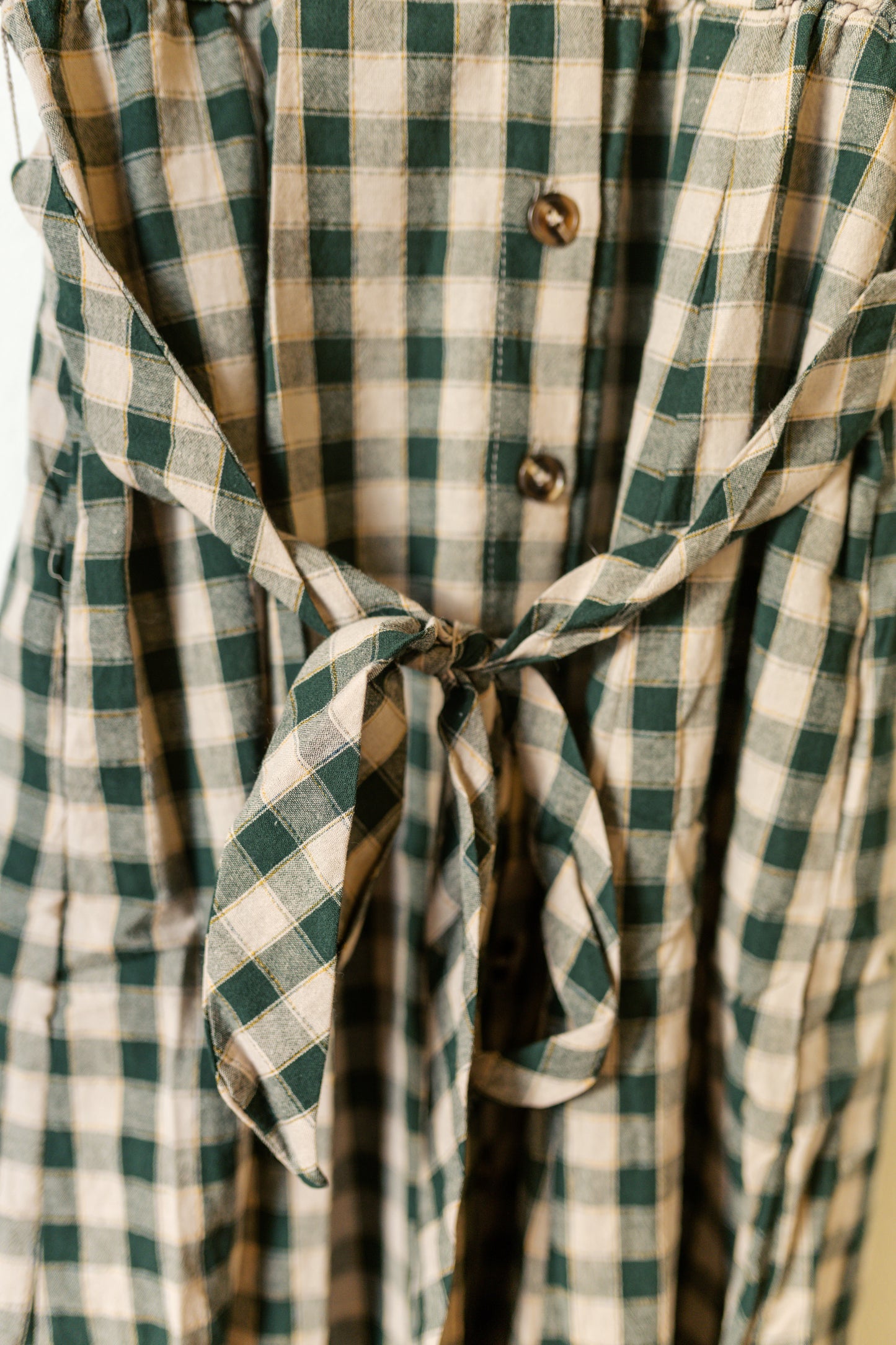 Gingham Cotton Shirtdress