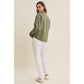 Flower Embroidered Cotton Twill Shacket