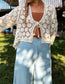 Floral Crochet Tie Front Cardigan
