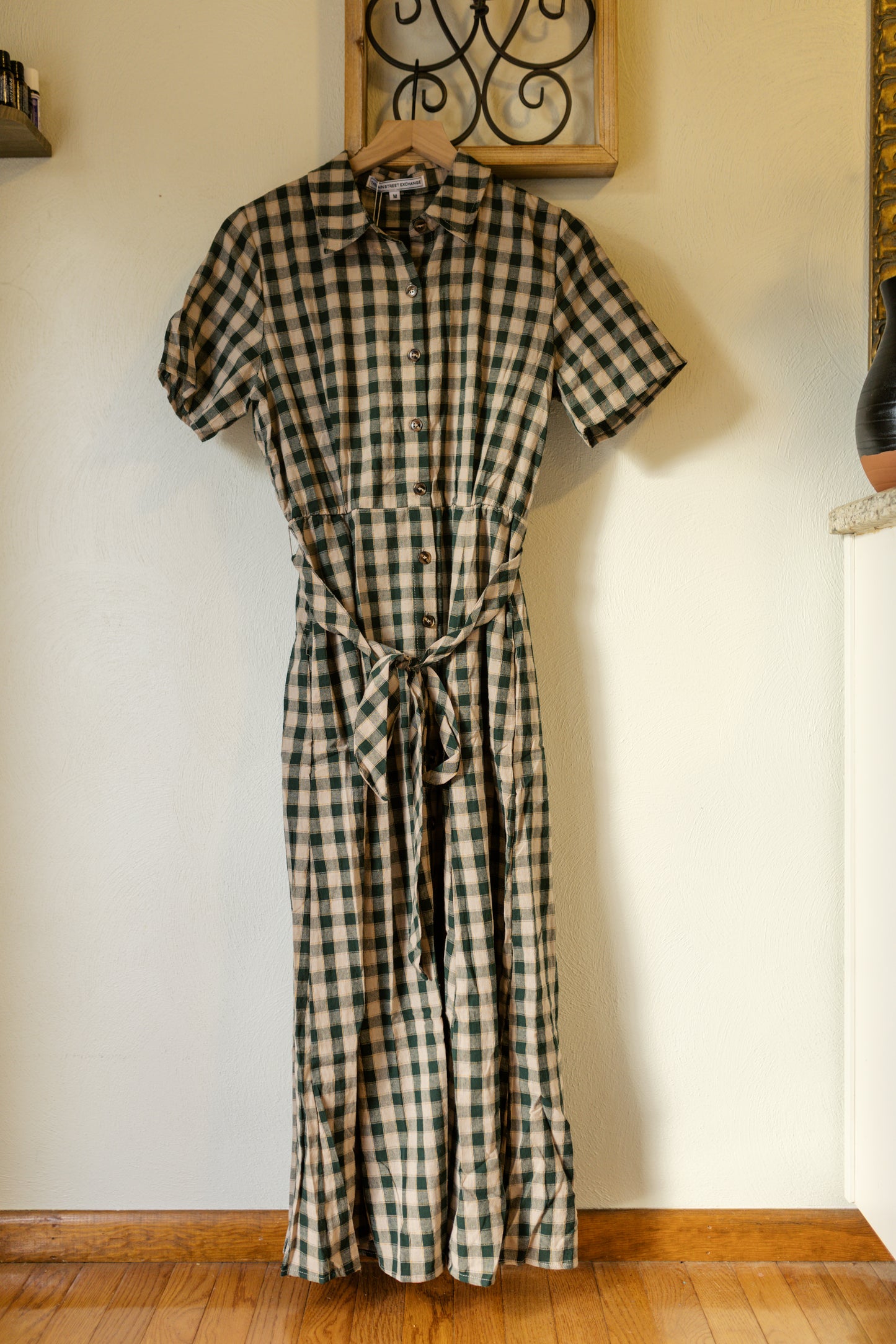 Gingham Cotton Shirtdress
