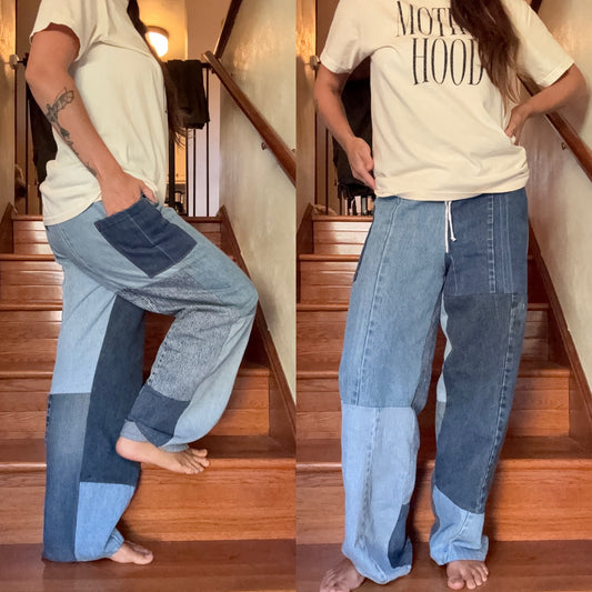 Vintage Patchwork Denim Jeans