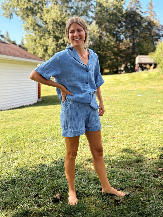 Sandy Blue Cotton Set