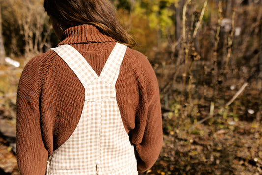 Gingham Denim Overalls