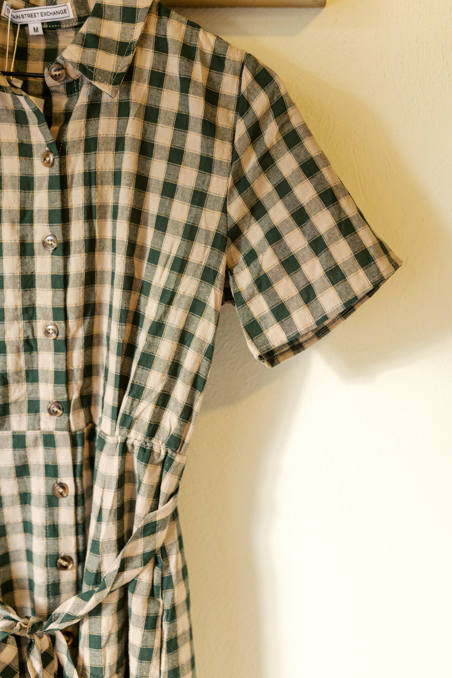 Gingham Cotton Shirtdress