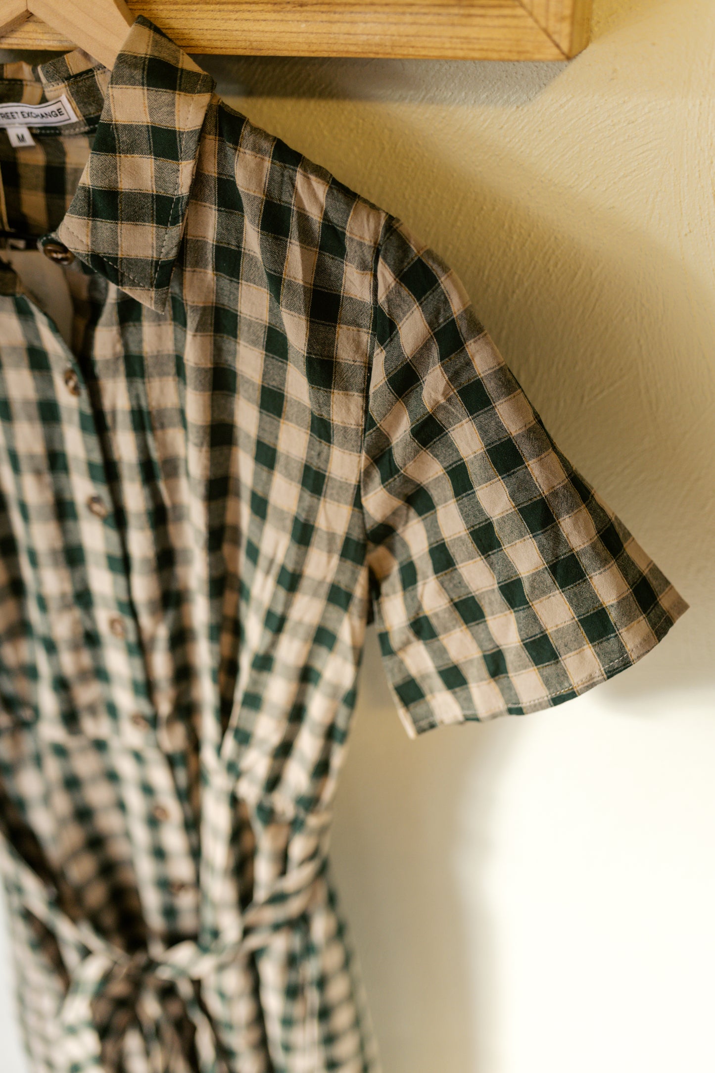 Gingham Cotton Shirtdress