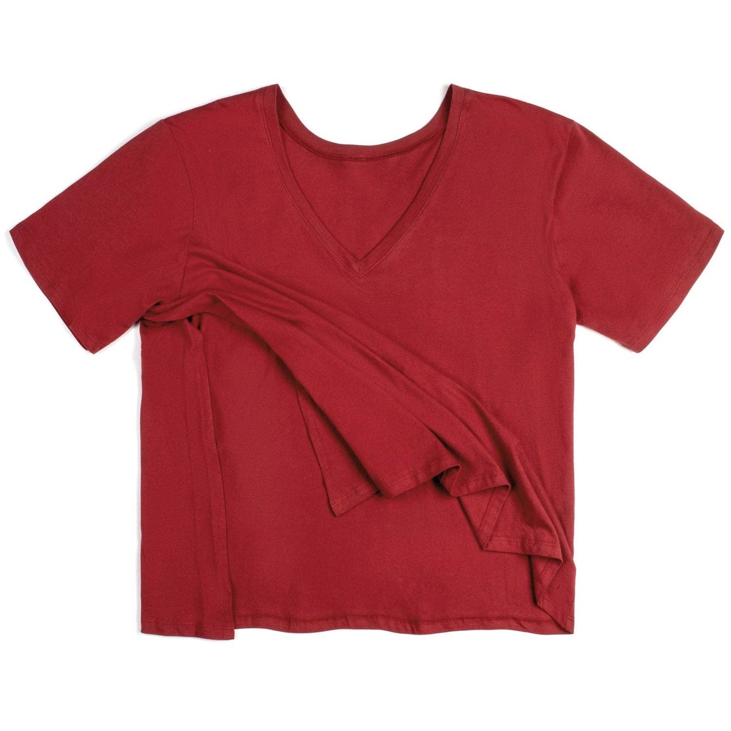 Everywhere Nursing V-Neck Tee - ORGANIC COTTON - Rust