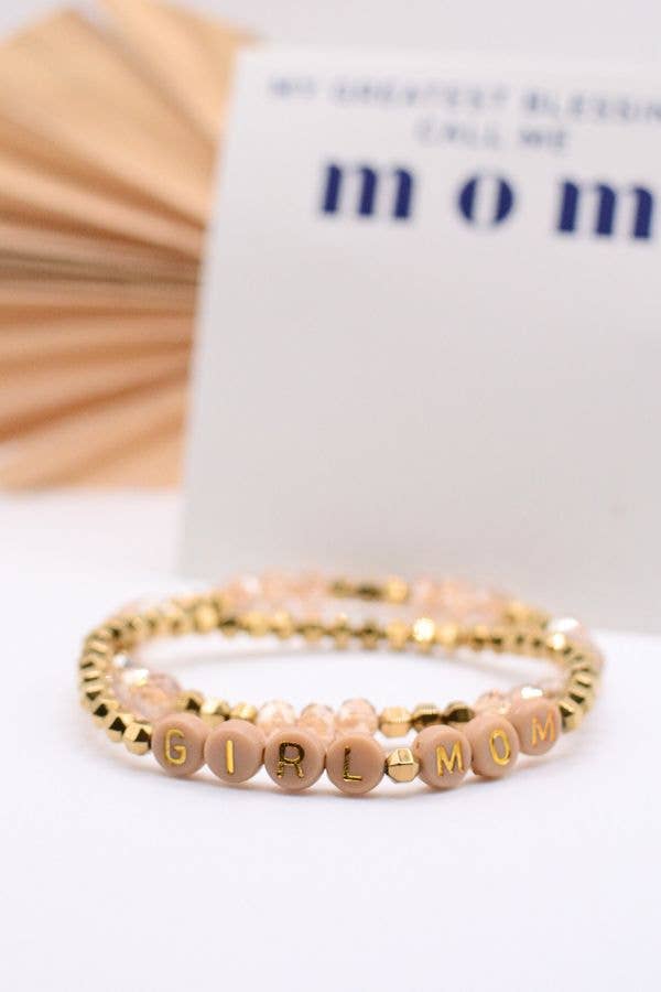Girl Mom Bracelet Set