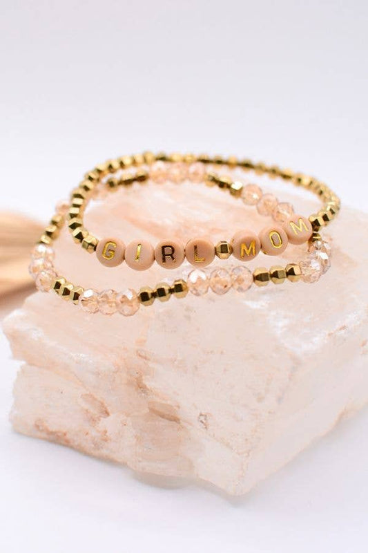 Girl Mom Bracelet Set
