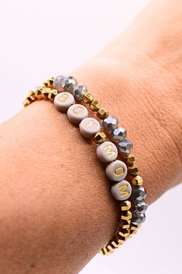Boy Mom Bracelet Set