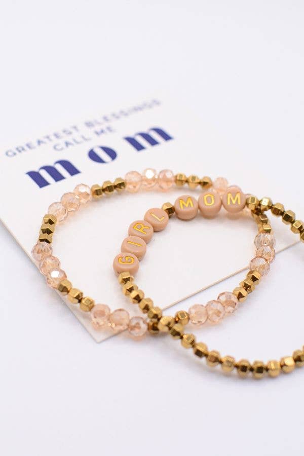 Girl Mom Bracelet Set