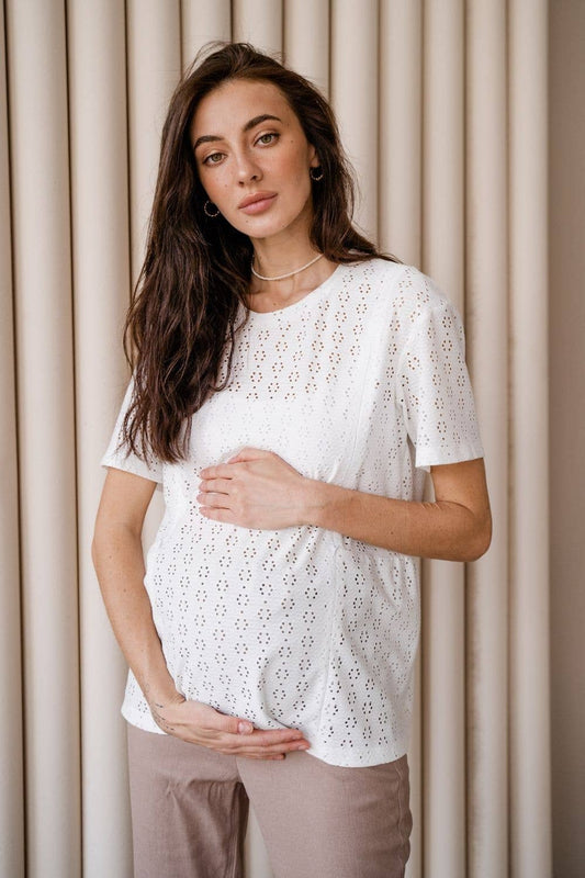 Maternity and Nursing Relaxed Silhouette Shirt