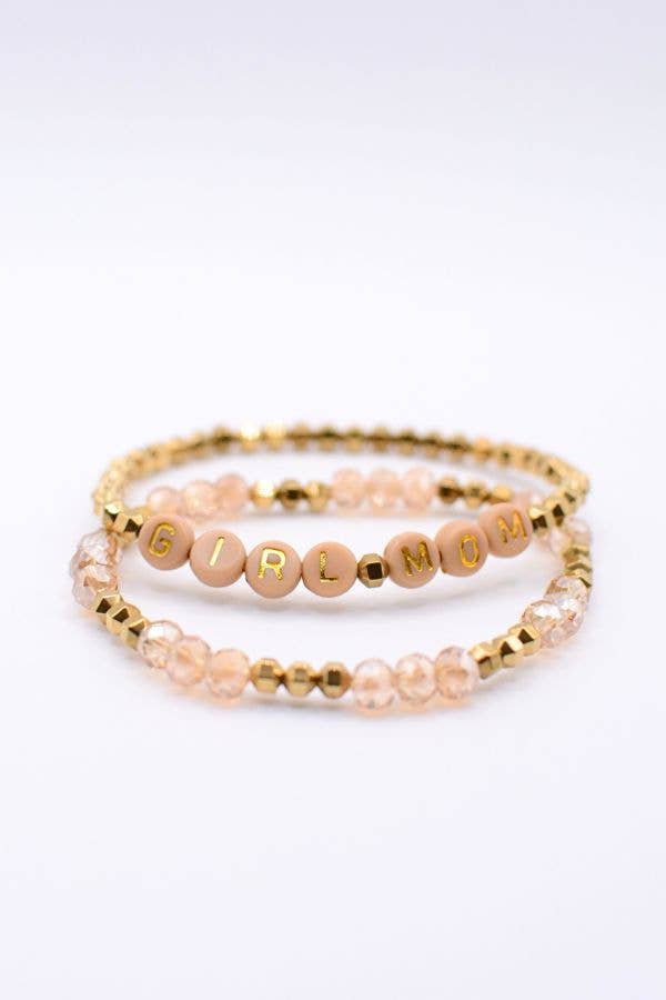 Girl Mom Bracelet Set