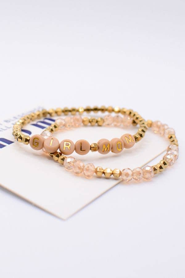 Girl Mom Bracelet Set